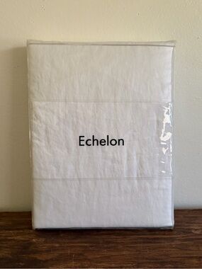 Echelon Washed Belgian 100% Linen King Duvet Cover Set - Egg white
